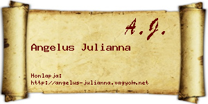 Angelus Julianna névjegykártya